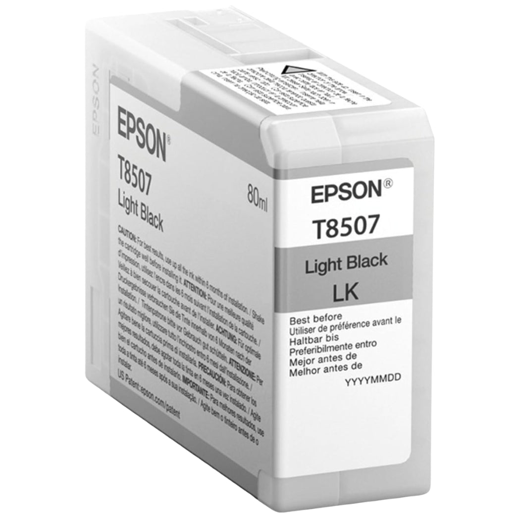 Genuine Epson 80ml UltraChrome HD Light Black Ink Cartridge, T850700