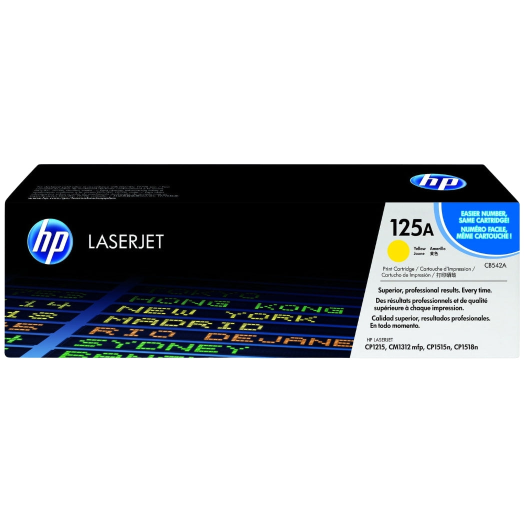 HP 125A High Yield Yellow LaserJet Toner Cartridge, CB542A