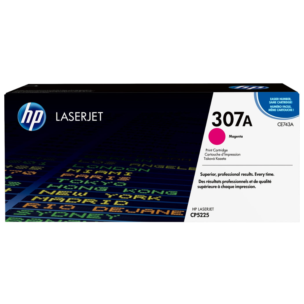 Genuine HP 307A Standard-Yield Magenta Toner Cartridge, CE743A