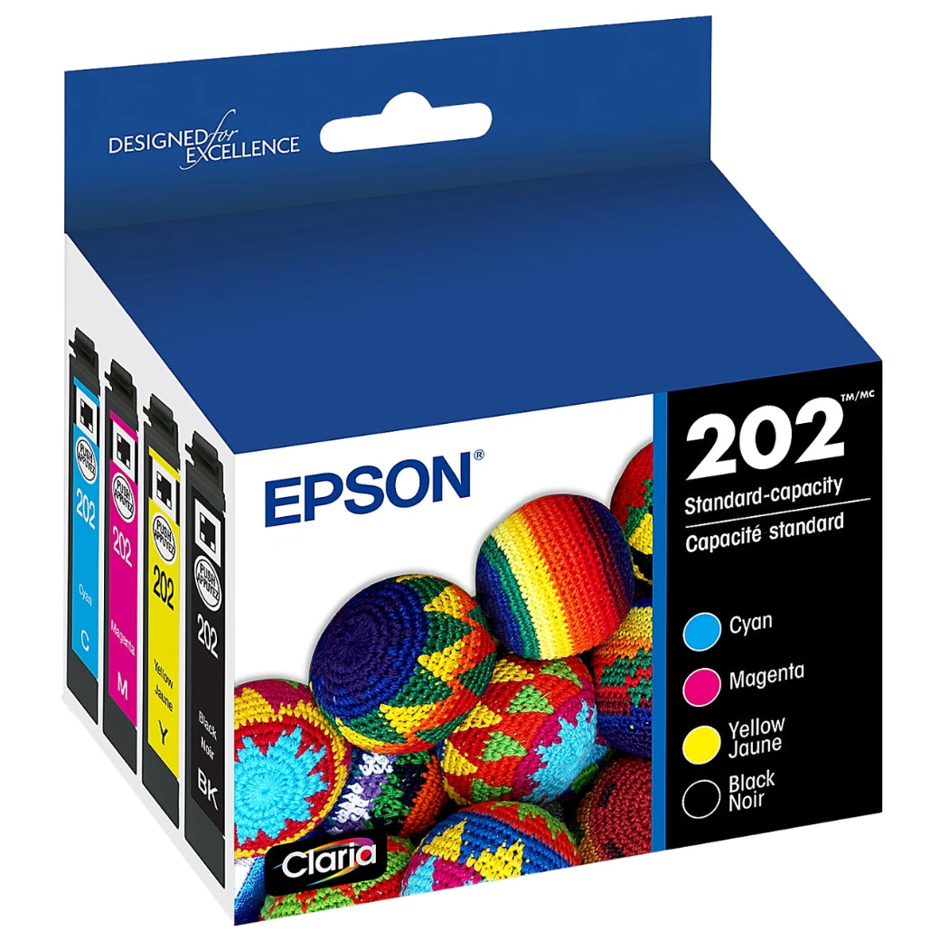 Epson 202 Standard Capacity Black, Cyan, Magenta & Yellow Ink Cartridges