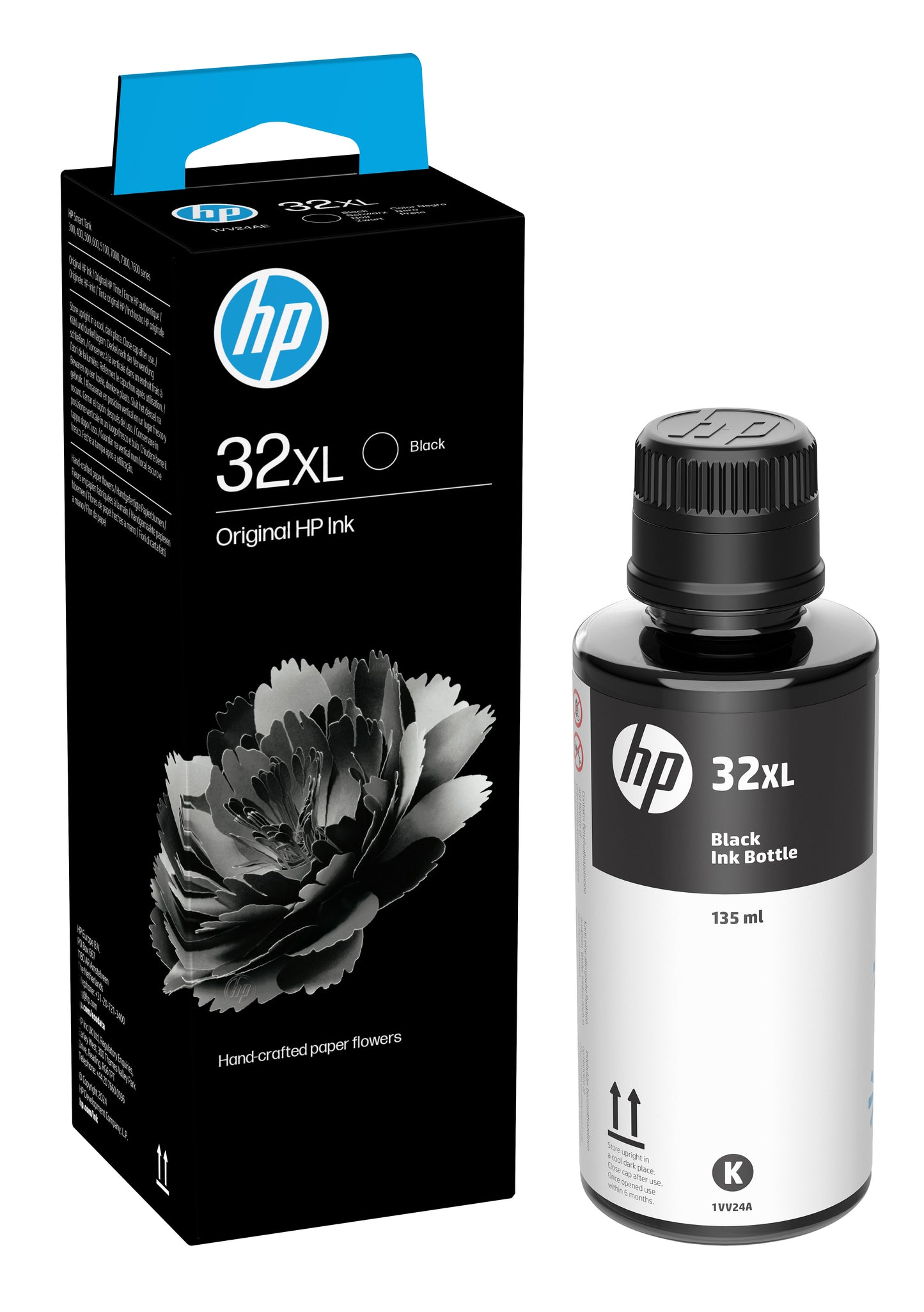 Original HP 32XL High Yield Black Ink Bottle, 1VV24AN