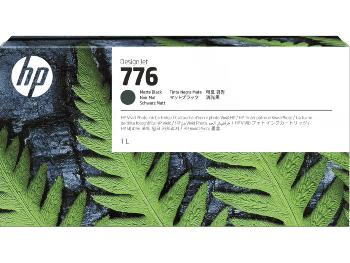Original HP 776 High Yield Matte Black Ink Cartridge, 1XB12A 
