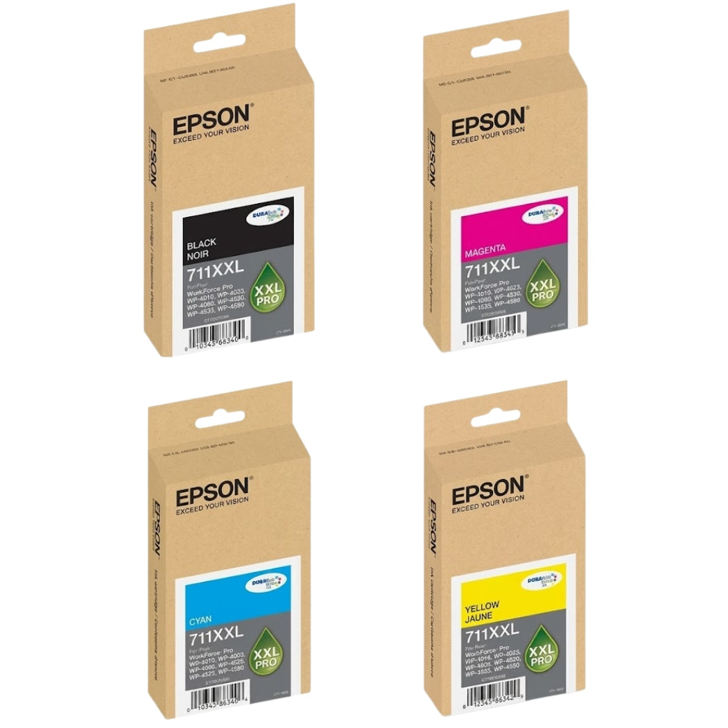 Epson 711XXL Extra High Capacity Ink Cartridge Complete Color Set