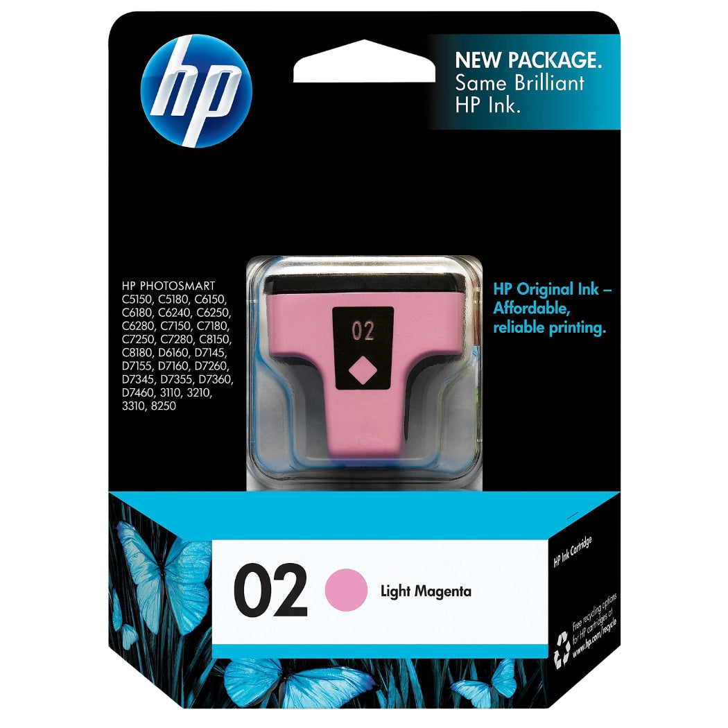 Genuine HP 02 (C8775WN) Light Magenta Ink Cartridge