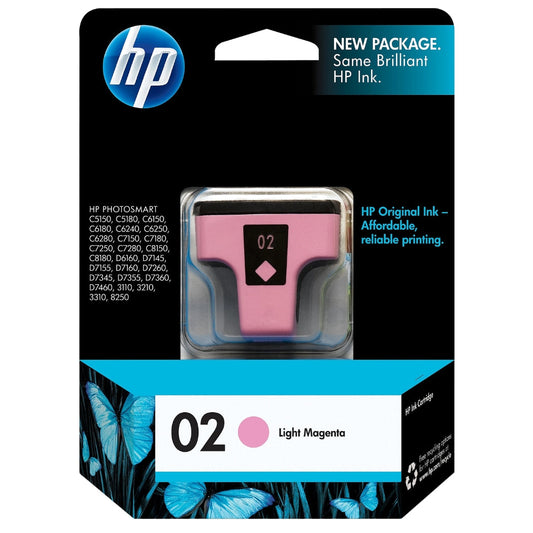 Genuine HP 02 (C8775WN) Light Magenta Ink Cartridge