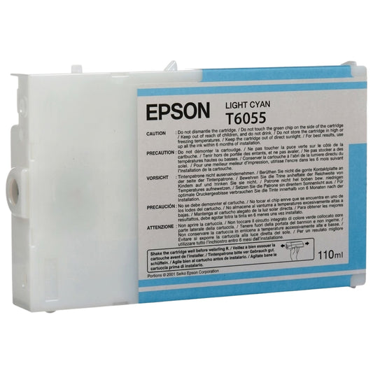 Epson T6055 Light Cyan Ink Cartridge, T605500