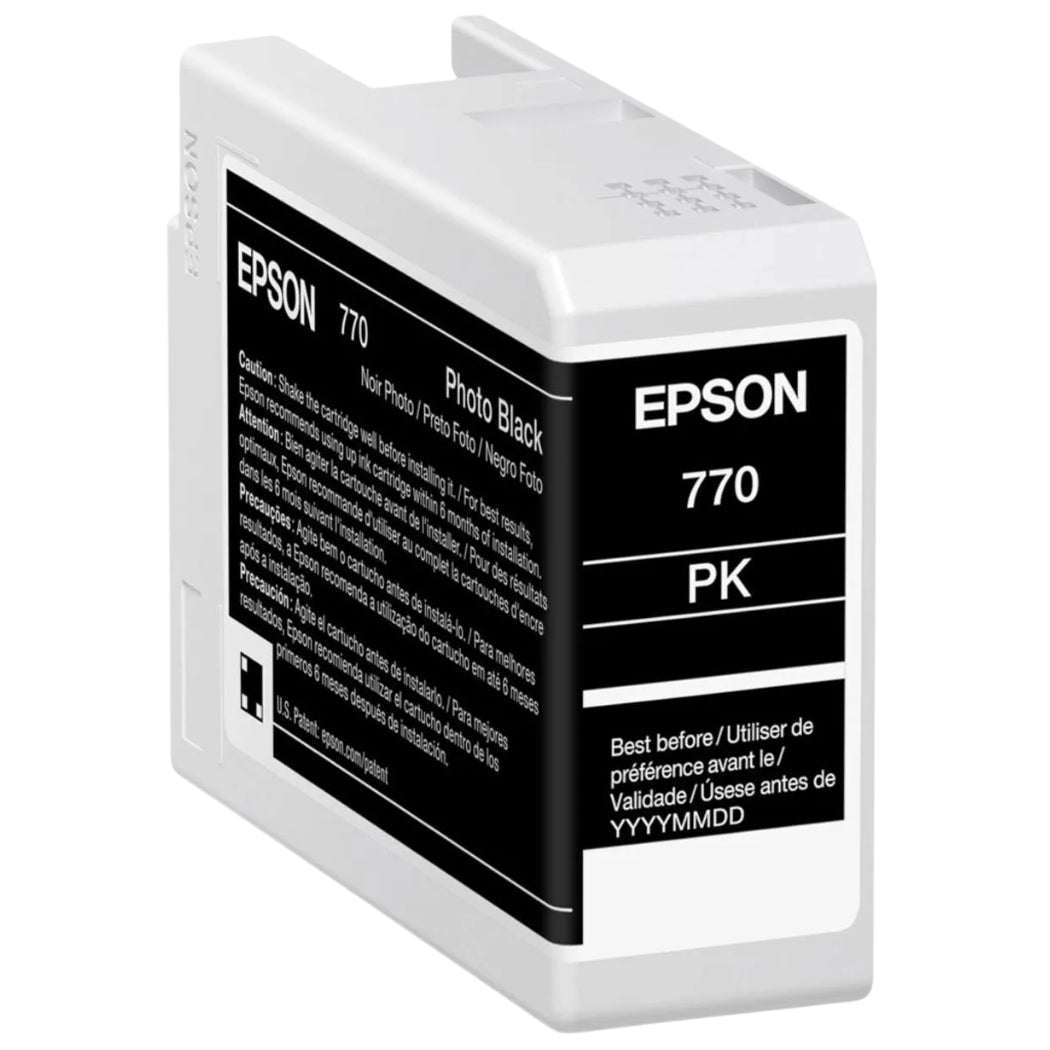 Genuine Epson 770 25ml UltraChrome Photo Black Ink Cartridge, T770120