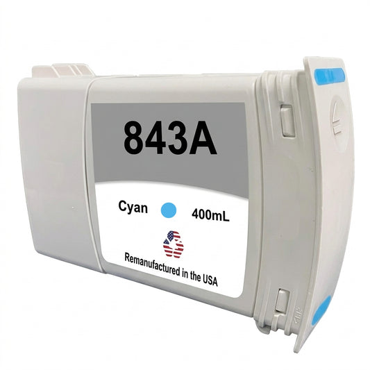 JIT Brand for HP 843A Cyan Remanufactured in the USA Ink Cartridge-C1Q58A