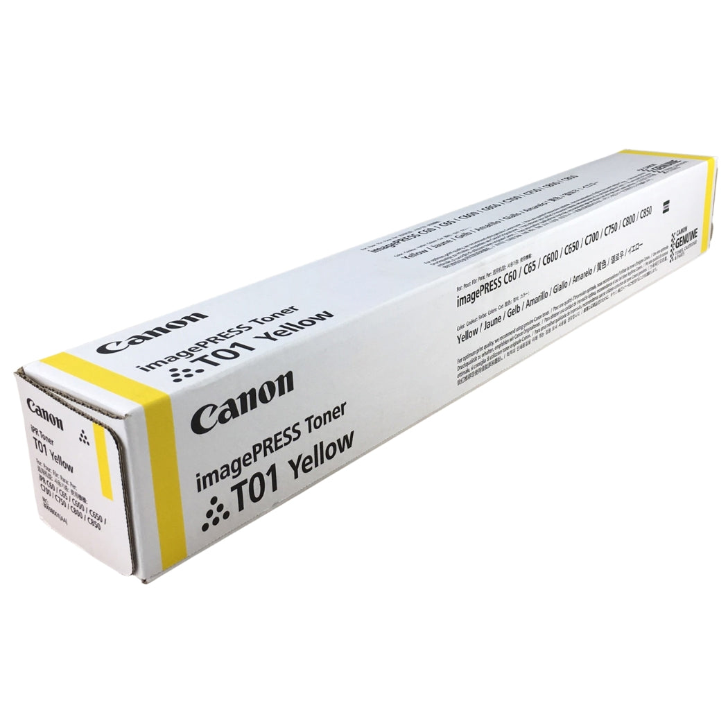 Original Canon T01 High Yield Yellow Toner Cartridge, 8069B001AA