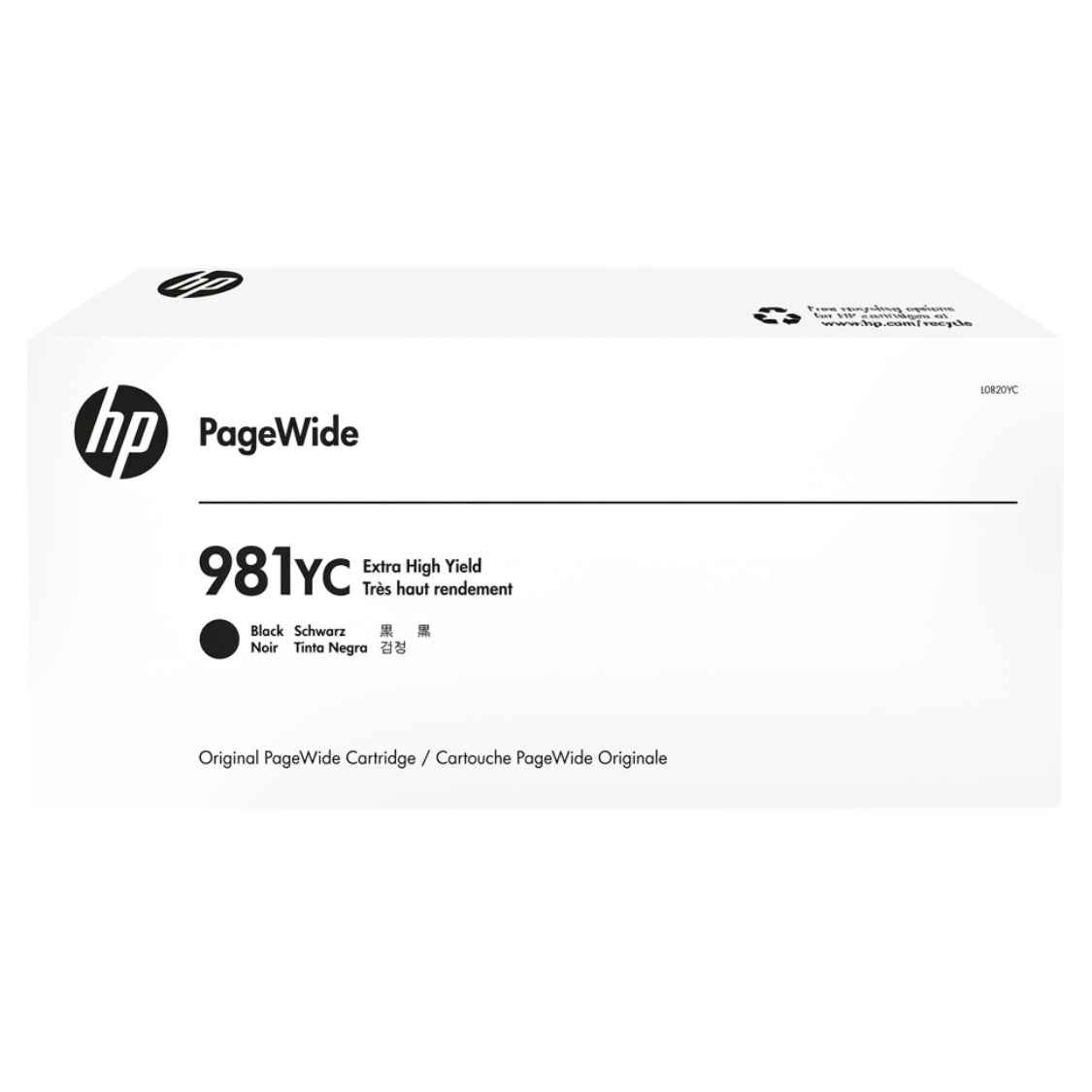 Original HP 981YC Extra High Yield Black PageWide Ink Cartridge, L0R20YC