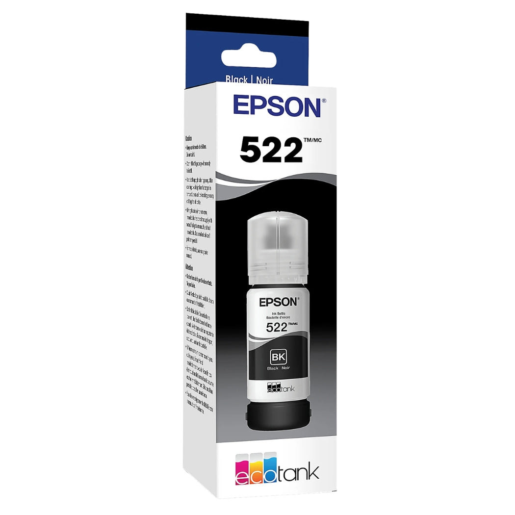 Original Epson T522 High-Yield Black Ink Bottle, T522120
