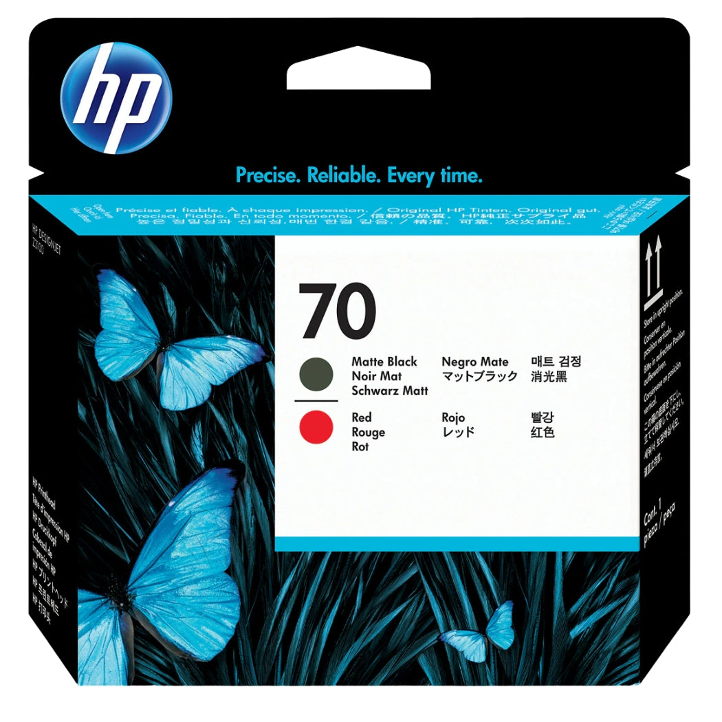 HP 70 Matte Black and Red (C9409A) Printhead