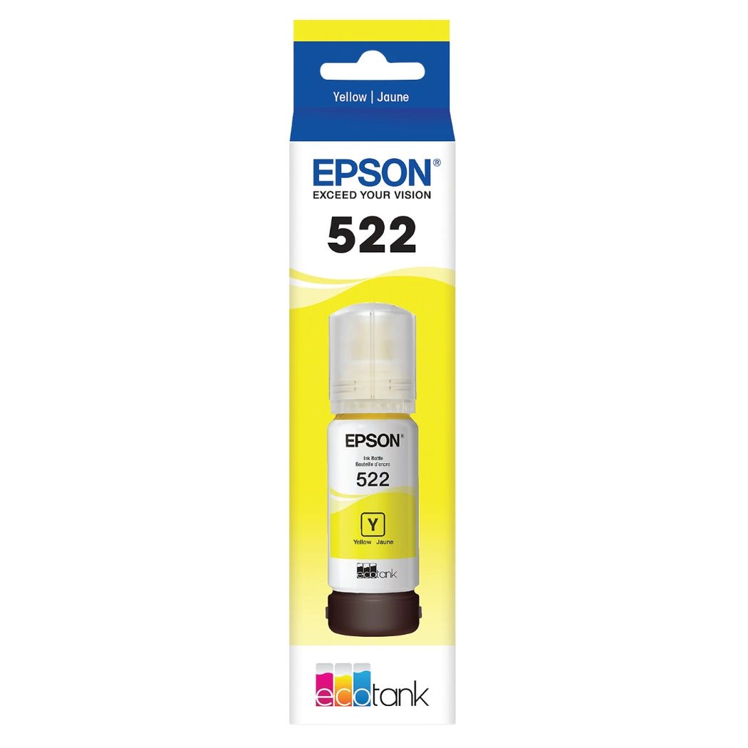 Original Epson T522 High-Yield Yellow Ink Bottle, T522420