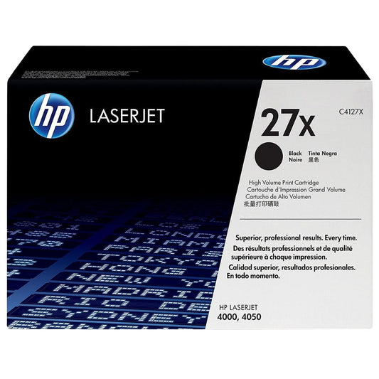 Original HP 27X High Yield Black Toner Cartridge, C4127X