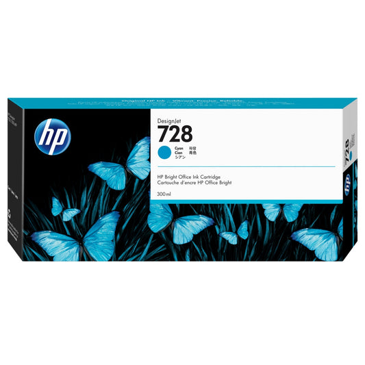 HP 728 300-ml (F9K17A) Cyan Genuine Ink Cartridge