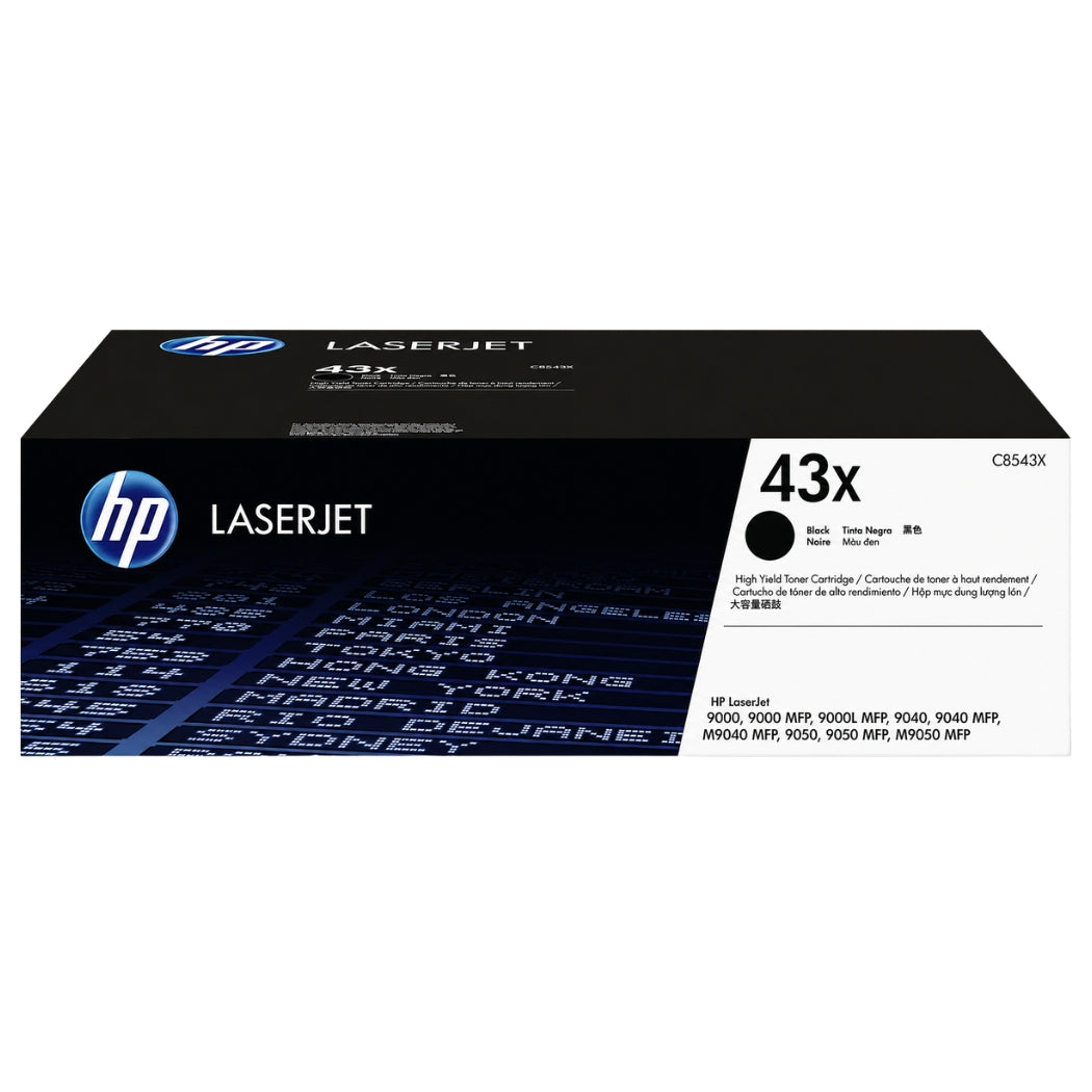 HP 43X Black Toner Cartridge, C8543X