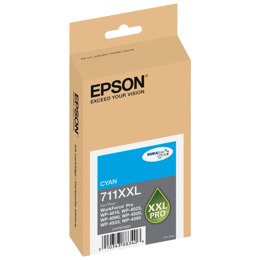 Epson 711XXL Cyan Extra High Capacity Ink Cartridge, T711XXL220
