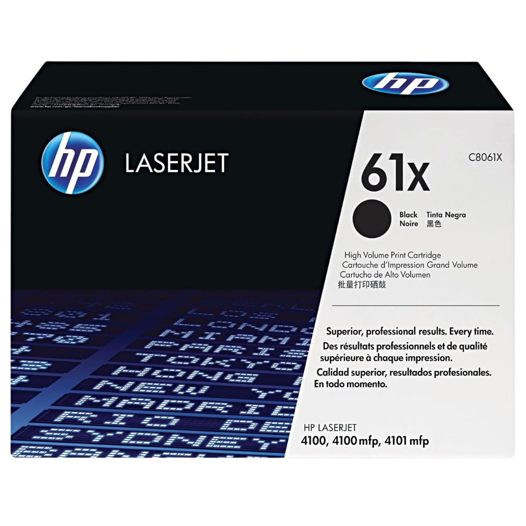Original HP 61X High Yield Black Toner Cartridge, C8061X (10k pages)