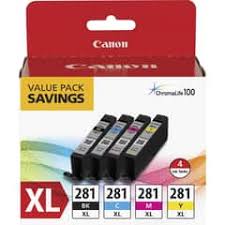 Original Canon CLI-281XL High Yield Tri-Color Ink Cartridge, 2037C005