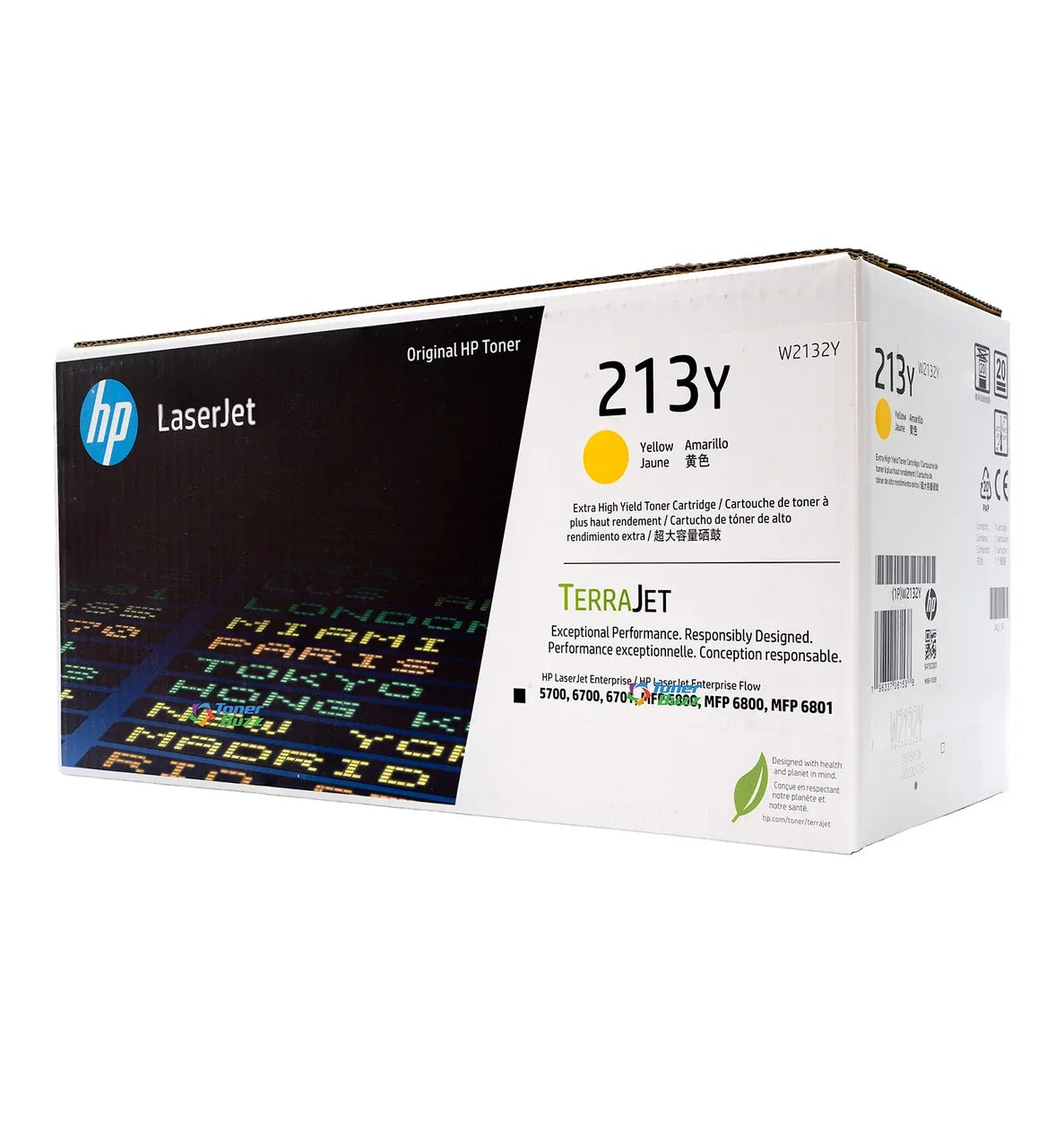 Original HP 213Y Extra- High Yield Yellow Toner Cartridge,W2132Y
