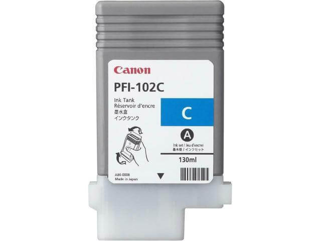 Genuine Canon PFI-102 130mL Cyan Ink Cartridge