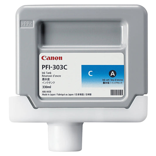 Canon PFI-303C Standard-Yield Cyan Ink Cartridge, 2959B001AA