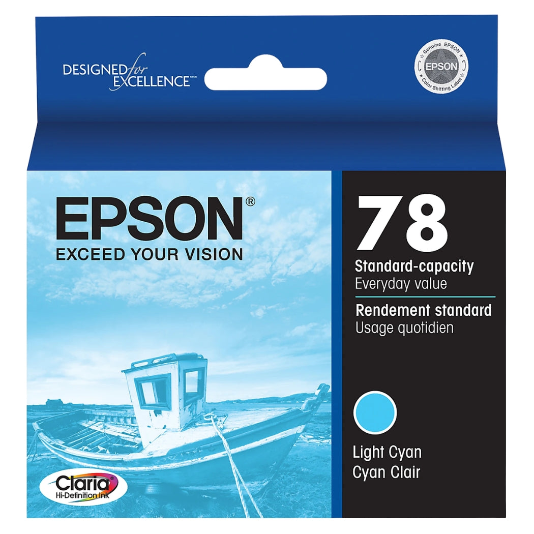 New Genuine Epson 78 (T078520) Light Cyan Ink Cartridge