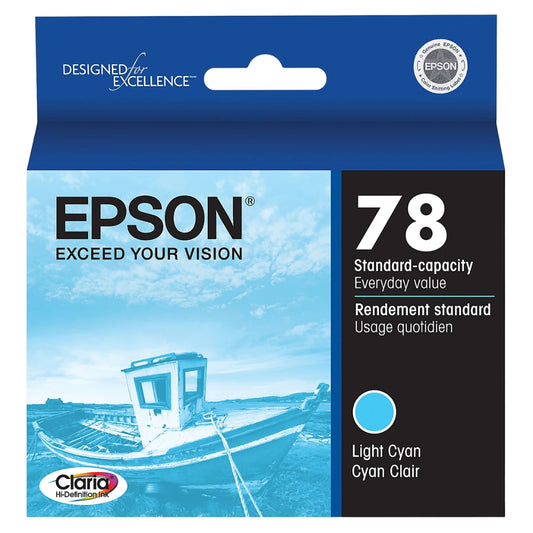 New Genuine Epson 78 (T078520) Light Cyan Ink Cartridge