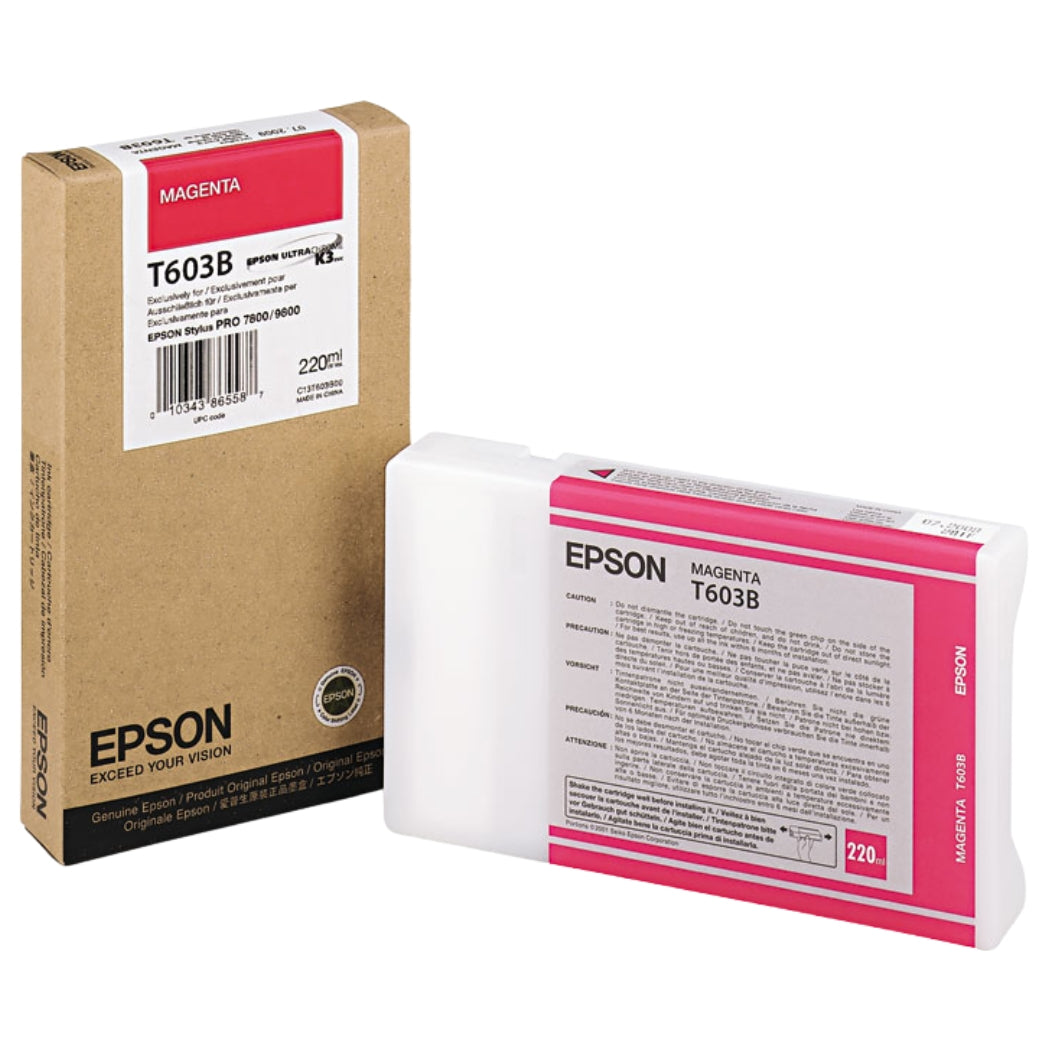Genuine OEM Epson T603B00 220ml Magenta Ink Cartridge