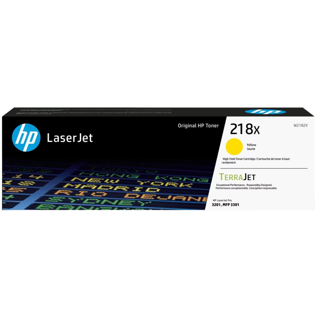 Original HP 218X High-Yield Yellow Toner Cartridge, W2182X