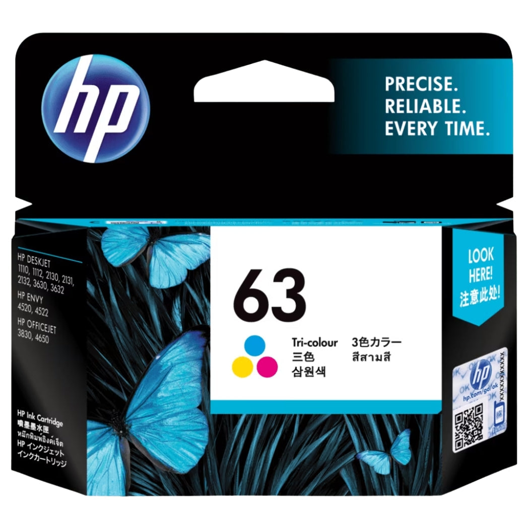 Original HP 63 (F6U61AN) Tri-Color Ink Cartridge