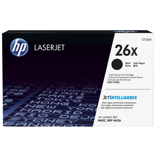 HP 26X High Yield Black Toner Cartridge, CF226X