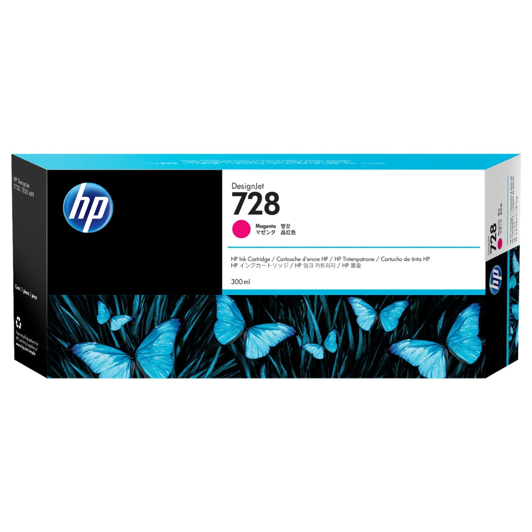 HP 728 300-ml (F9K16A) Magenta Genuine Ink Cartridge