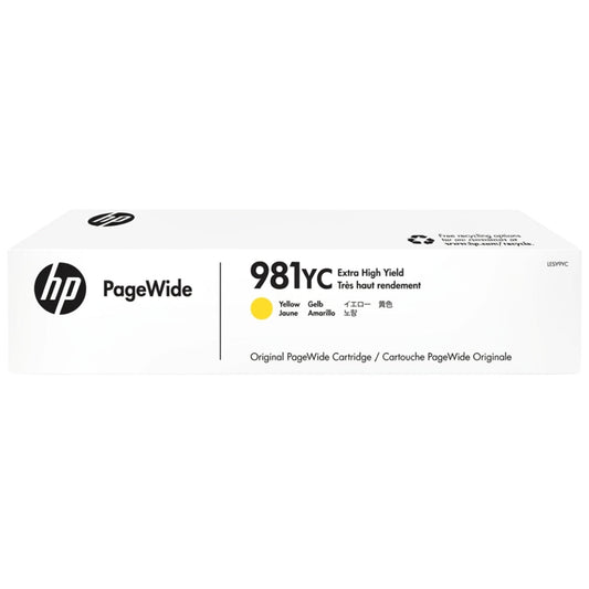 Original HP 981YC Extra High Yield Yellow PageWide Ink Cartridge, L0R19YC