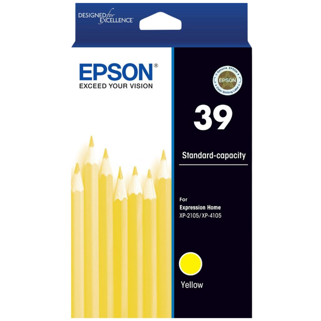Original Epson 39 Standard Yield Yellow Ink Cartridge, C13T04L492