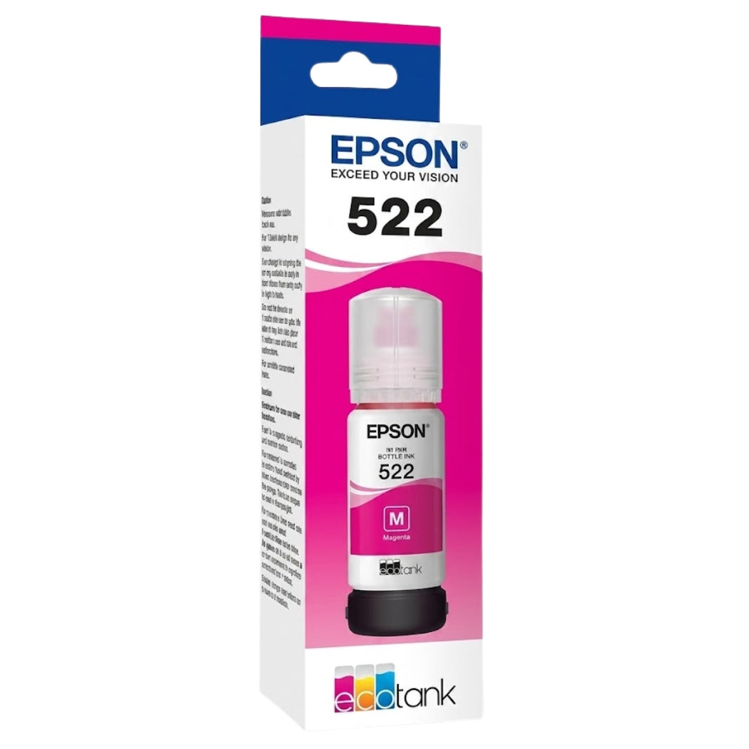 Original Epson T522 High-Yield Magenta Ink Bottle, T522320