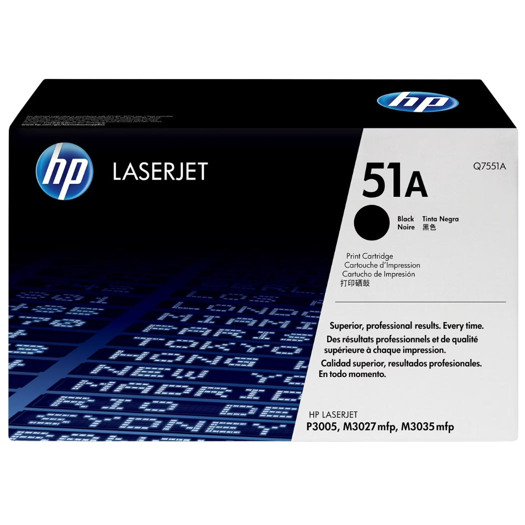 Original HP 51A High Yield Black LaserJet Toner Cartridge, Q7551A