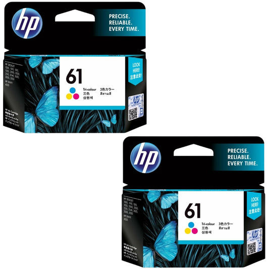 HP 61 (CH562WN) Tri-Color Ink Cartridge- 2 Pack