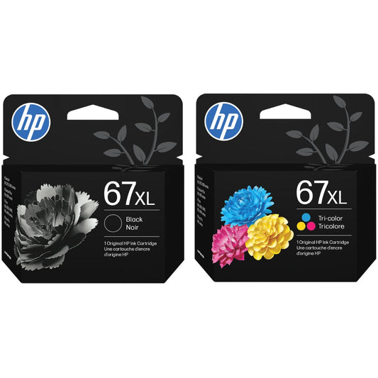 Original HP 67XL Black and Color Ink Cartridge-2 Pack