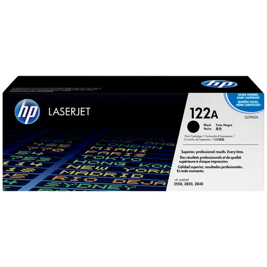 Original HP 122A Standard-Yield Black Toner Cartridge, Q3960A