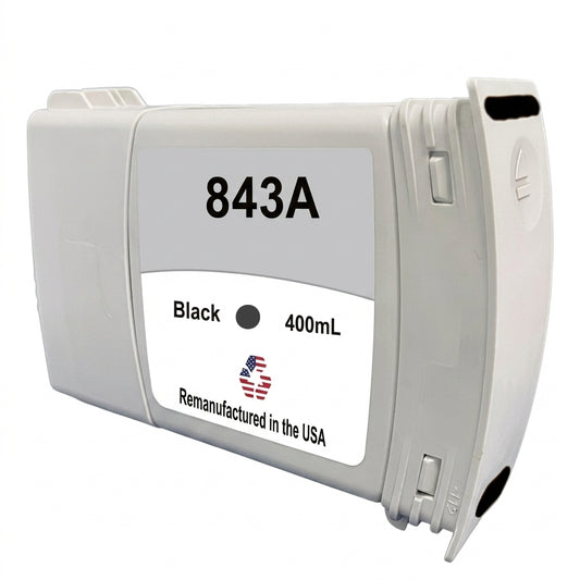 JIT Brand for HP 843A Black Remanufactured in the USA Ink Cartridge-C1Q57A
