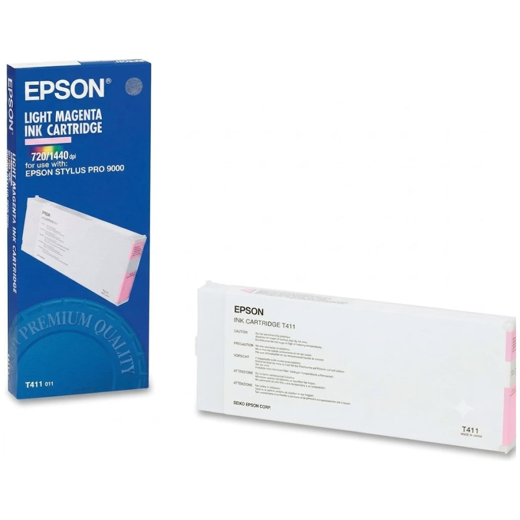 Genuine Epson T411 220ml Standard Yield Light Magenta Ink Cartridge, T411011