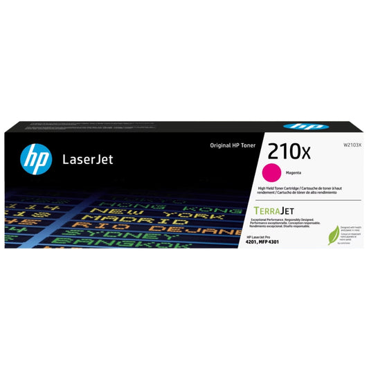 Original HP 210X High Yield Magenta Toner Cartridge, W2103X