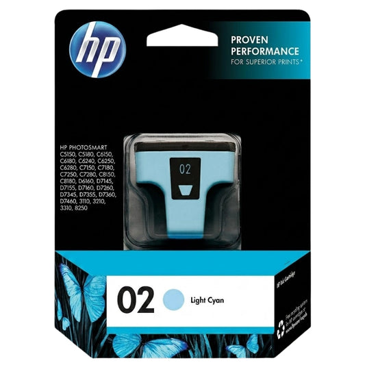 Genuine HP 02XL (C8733WN) Light Cyan Ink Cartridge