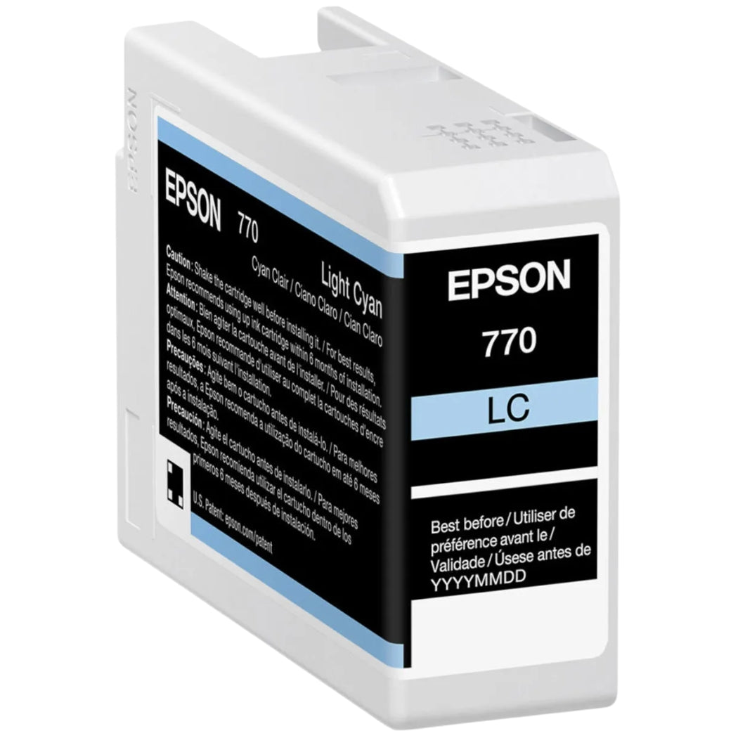 Original Epson 770 Standard Yield Light Cyan Ink Cartridge, T770520