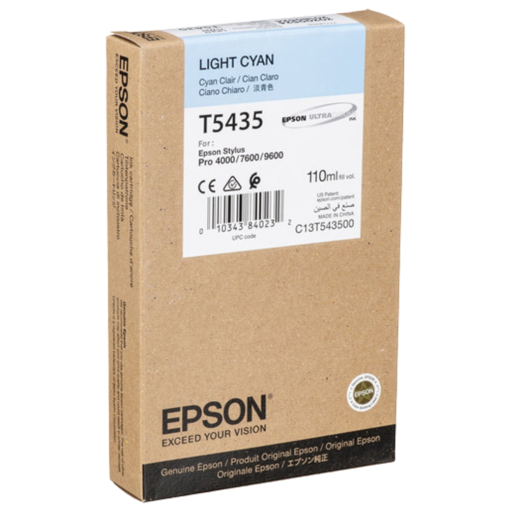 Epson T543 Light Cyan 110ml UltraChrome Ink Cartridge, T543500