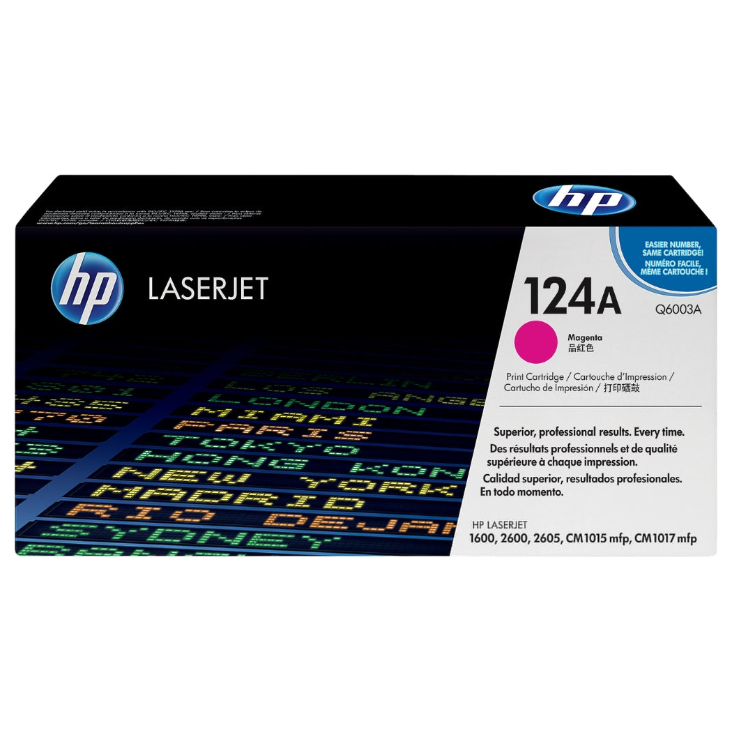 HP 124A High Yield Magenta LaserJet Toner Cartridge, Q6003A