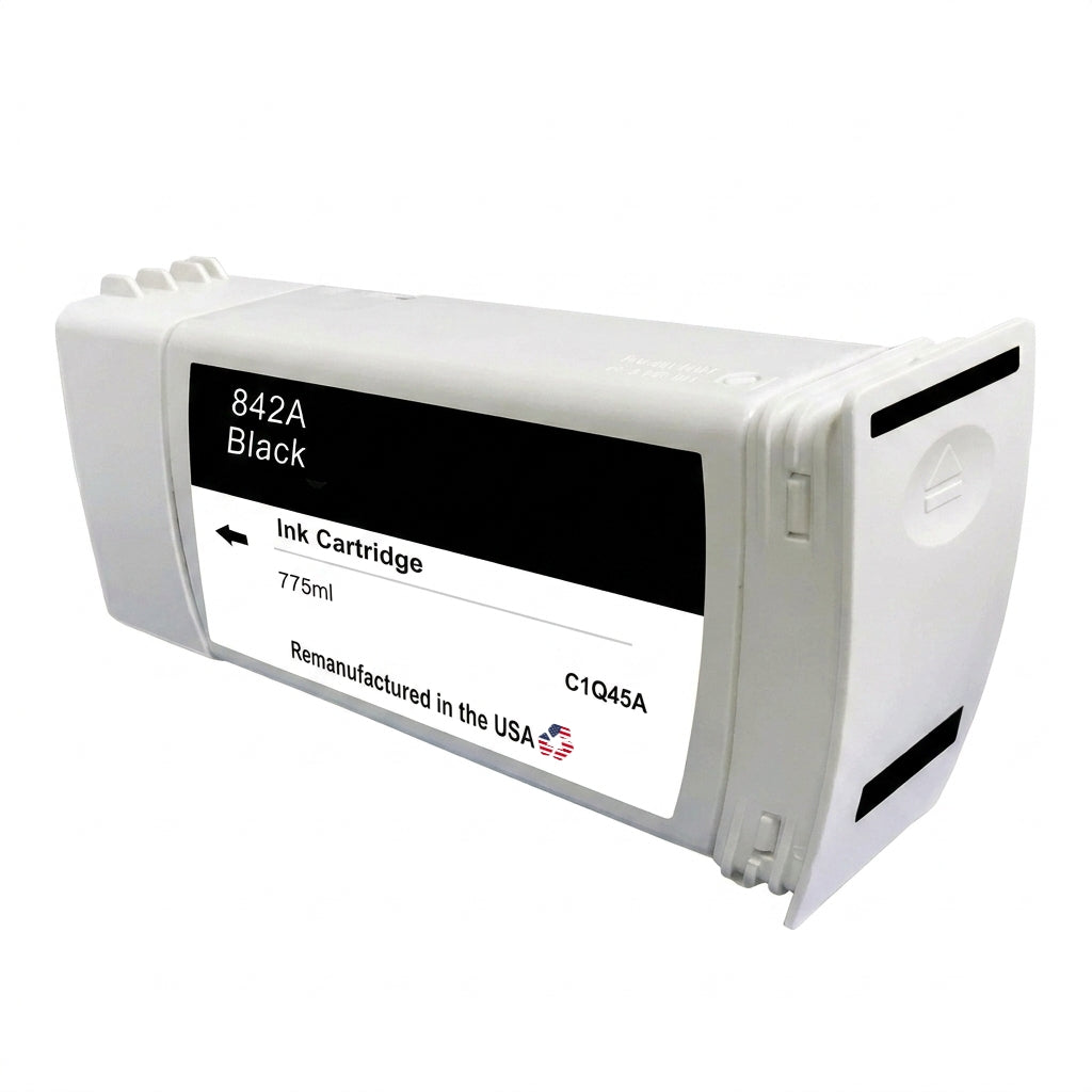 JIT Brand for HP 842A Black Remanufactured in the USA Ink Cartridge-C1Q45A