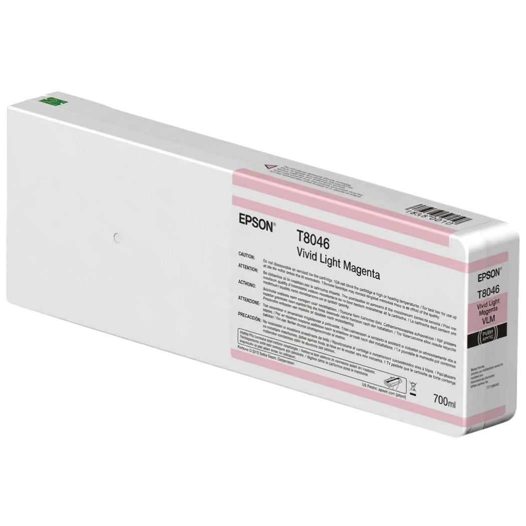 Genuine Epson 700ml UltraChrome HD Vivid Light Magenta Ink Cartridge, T804600