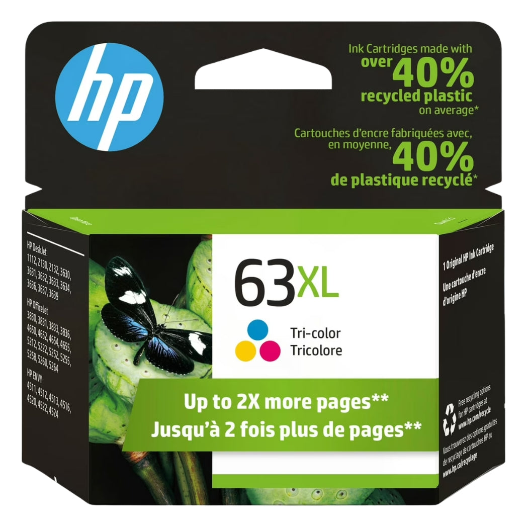 High Yield HP 63XL (F6U63AN) Color Ink Cartridge